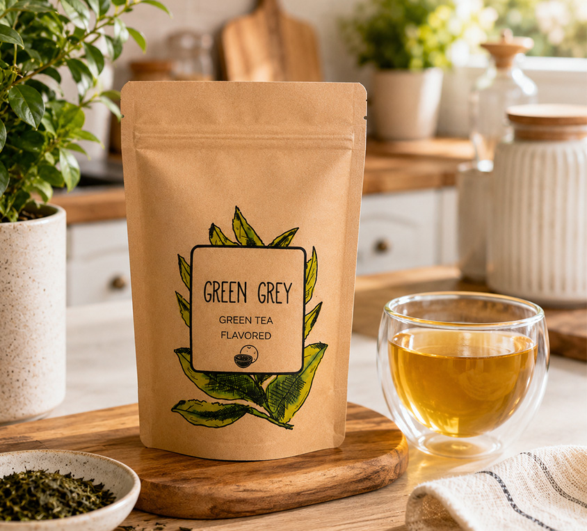 Green Earl Grey Leo Tea – zielona herbata z bergamotką w opakowaniu doypack